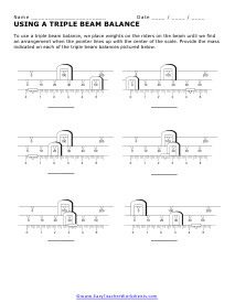 Triple Beam Balance Worksheet