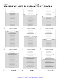 Reading Volume Worksheet