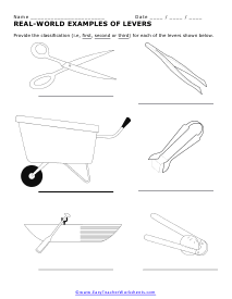 Examples of Levers Worksheet