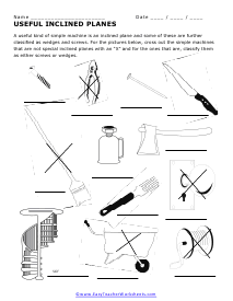 Using Inclined Planes Worksheet