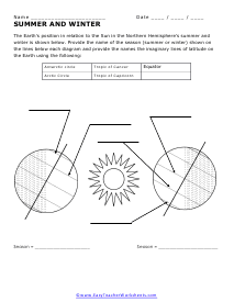 Summer and Winter Worksheet