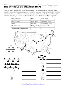 Weather Maps Worksheet