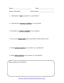 Biome Worksheet Part 2