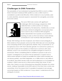 DNA Worksheet