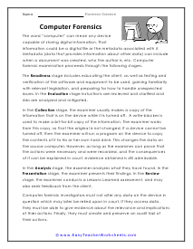 Computer Forensics Worksheet