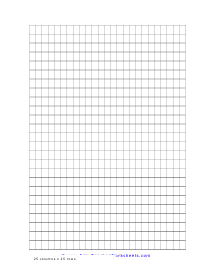 25 columns x 25 rows Worksheet