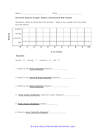 Seasons Horizontal Bar Worksheet