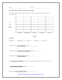 Favorite Sport Graph Worksheet