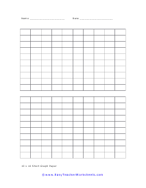 10 x 10 Short Graph Paper