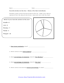 Outlined Pie Chart Worksheet