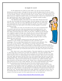 Digestive Reading Worksheet