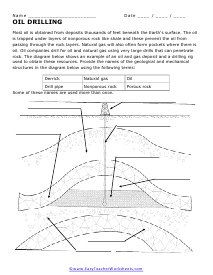 Oil Drilling Worksheet