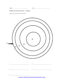 Inside the Earth Worksheet