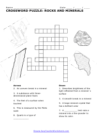 Crossword Rocks Worksheet