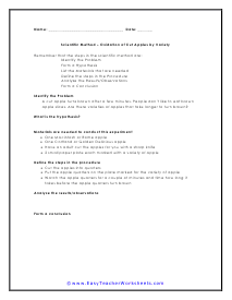 Oxidation of Apples Worksheet