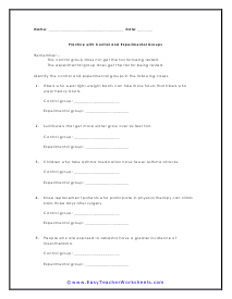 Practice with Groups Worksheet