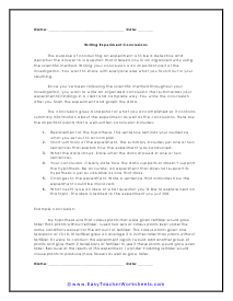 Writing Conclusions Worksheet