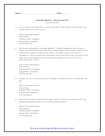 Exercise Set Four Worksheet