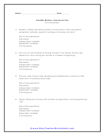 Exercise Set Five Worksheet