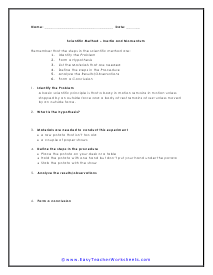 Inertia and Momentum Worksheet