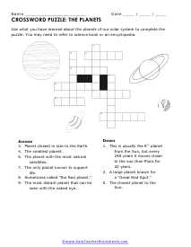 Planets Puzzle Worksheet
