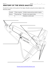 Space Shuttle Worksheet