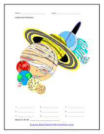 Popping Label  Worksheet