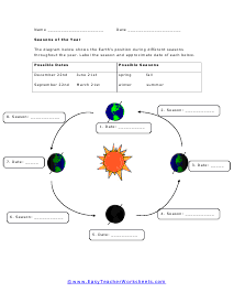 Seasons Worksheet