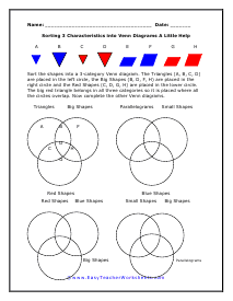 Sorting 3 Shapes Worksheet