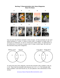 African Animal Sort Worksheet