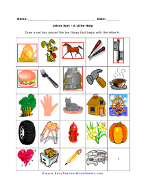 Little Help Worksheet