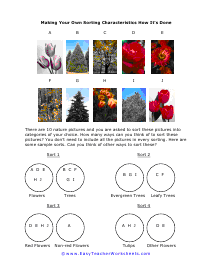 Define Your Own Characteristics Worksheet