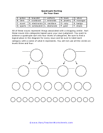 Represent Things Worksheet