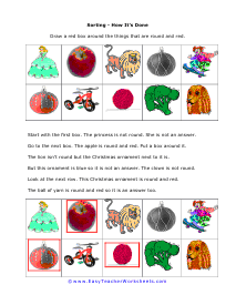 Round and Red Worksheet