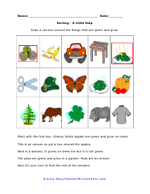 Growing Green Worksheet