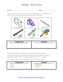 Simple Sort Worksheet