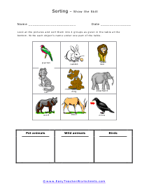 4 Groups Worksheet