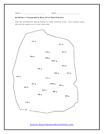 Building a Topographic Map Worksheet