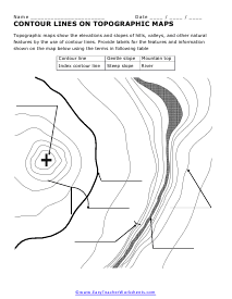 Contour Lines Worksheet