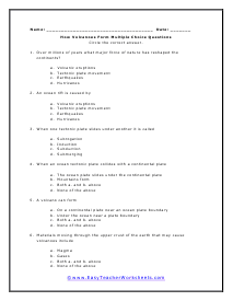 Forming Multiple Choice Worksheet