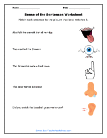 Sentence Identification Worksheet