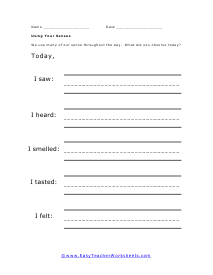My Today Worksheet