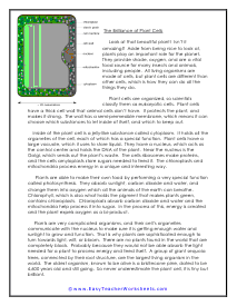 Science Reading Worksheet