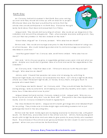 Earth Day Worksheet