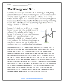 Wind Energy Worksheet