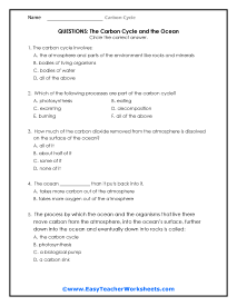 Oceans Questio Worksheet