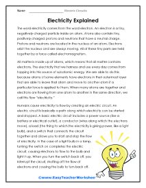 Electricity Explained Worksheet