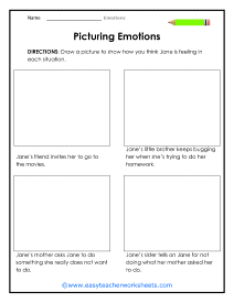 Picturing Emotions Worksheet