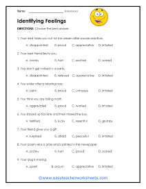 Emotion Worksheets