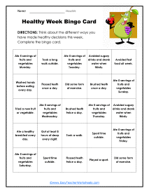 Health Worksheets